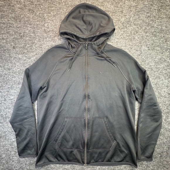 Nike Other - Nike Therma-FIT Hoodie‎ Mens Large Black Full Zip Fleece Jacket Sweatshirt
